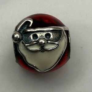 Pandora Santa Claus Red Glass Charm Christmas S925 ALE-Retired